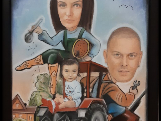 Ръчно рисувани портрети и карикатури по снимка